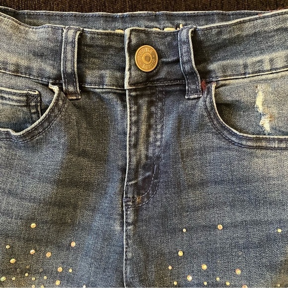 Justice kids distressed jeans with rhinestones - Picture 2 of 5